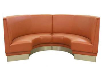 現(xiàn)代風格主題酒吧不銹鋼軟包卡座沙發(fā)