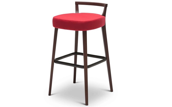 酒吧實(shí)木吧臺椅現(xiàn)代簡約吧臺高腳凳