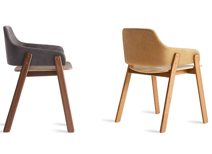 北歐極簡(jiǎn)實(shí)木A字靠背休閑餐椅