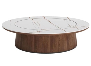 飯店新中式巖板20人位電動餐桌