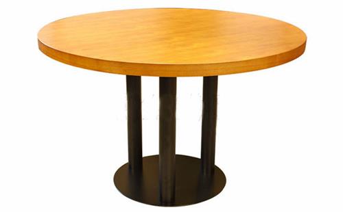 酒樓飯店包廂簡(jiǎn)約大圓實(shí)木餐桌