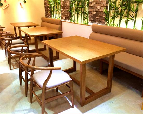 湘菜館飯店中餐廳田園風實木餐桌椅