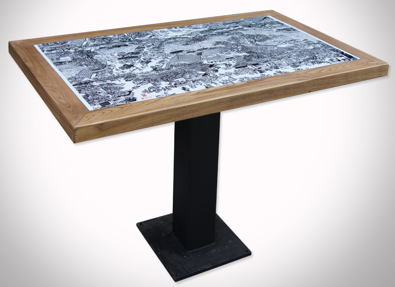 飯店實(shí)木休閑桌椅_鄉(xiāng)村