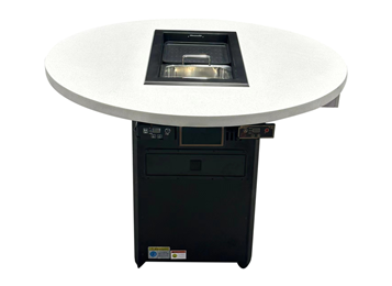 自助火鍋烤肉店大理石無煙火鍋烤肉一體桌