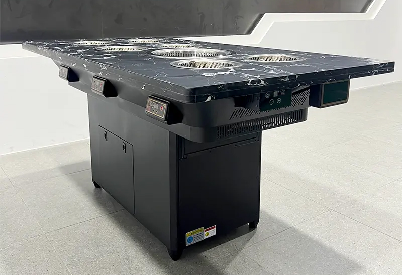 大理石一人一鍋無煙火鍋烤涮一體桌