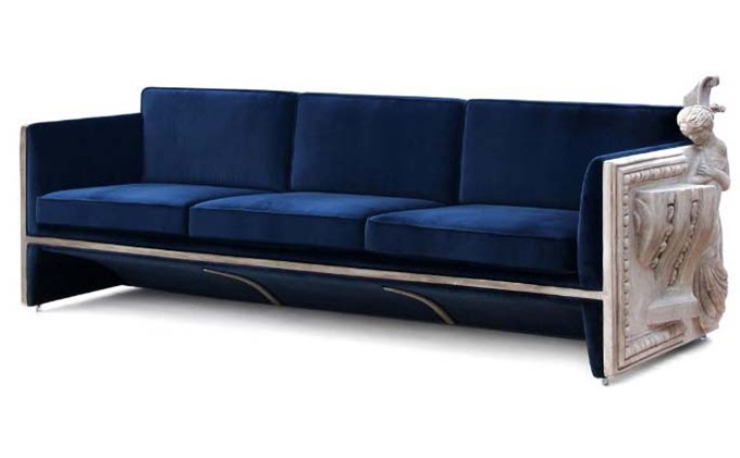 歐式創意會所簡約皮革軟包卡座沙發