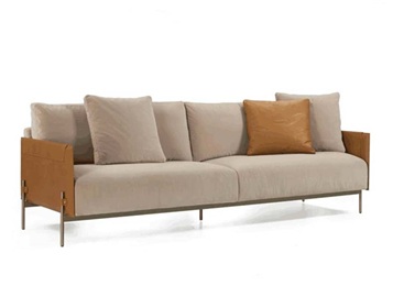 會所酒吧不銹鋼皮革休閑卡座沙發