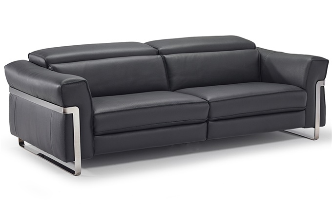 別墅會(huì)所現(xiàn)代進(jìn)口皮革不銹鋼沙發(fā)