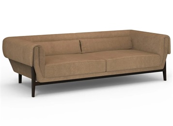 會(huì)所大廳意式創(chuàng)意實(shí)木皮革軟包沙發(fā)