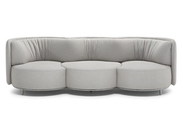 高端會(huì)所現(xiàn)代個(gè)性意式絨皮卡座沙發(fā)