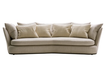 會(huì)所別墅休閑弧形意式科技布沙發(fā)