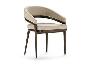 會(huì)所時(shí)尚輕奢實(shí)木餐椅