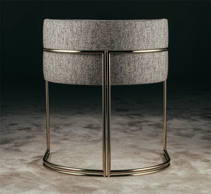 高檔會所不銹鋼簡約科技布藝椅子