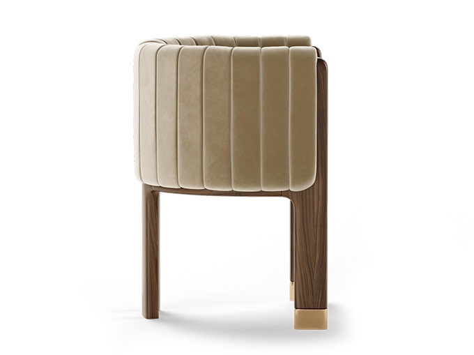 高級(jí)會(huì)所后現(xiàn)代實(shí)木輕奢靠背椅