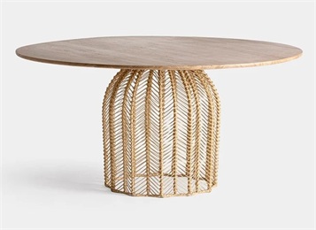 高級會所創(chuàng)意時(shí)尚藤編圓桌子