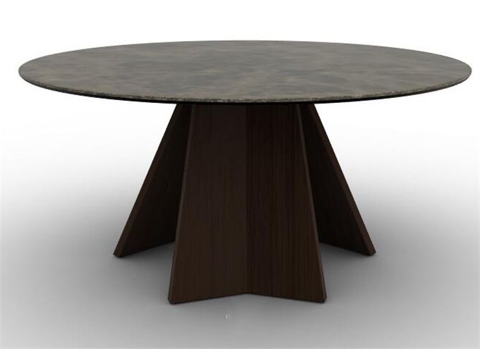 酒店會所時尚大理石實木桌子