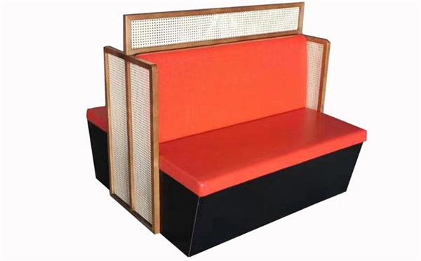 火鍋店茶餐廳真皮軟包雙面卡座沙發(fā)