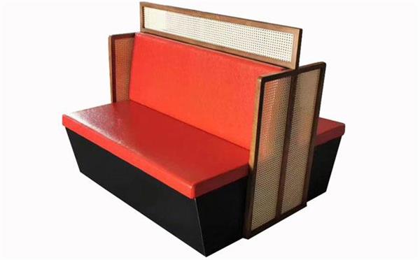 火鍋店茶餐廳真皮軟包雙面卡座沙發(fā)