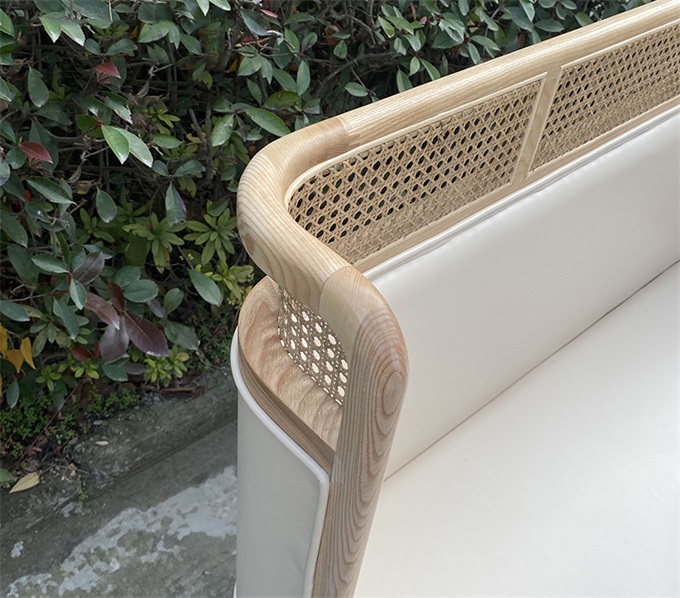 火鍋店現(xiàn)代簡約原木色實木卡座沙發(fā)