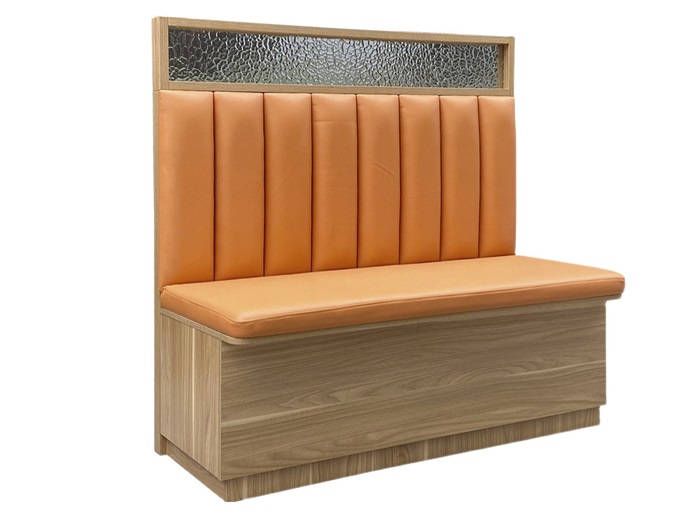 火鍋烤肉店簡約板式雙人卡座沙發(fā)