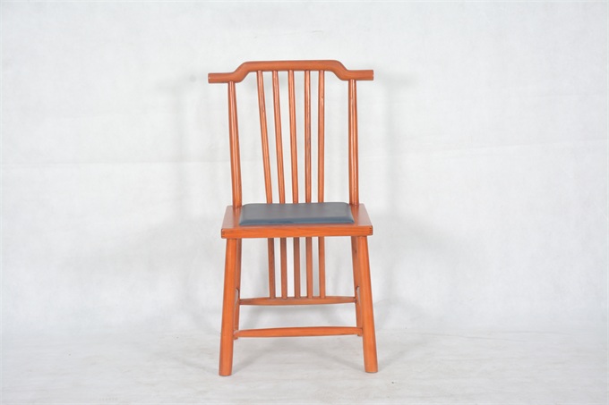 中式實(shí)木皮藝火鍋店餐椅休椅溫莎椅