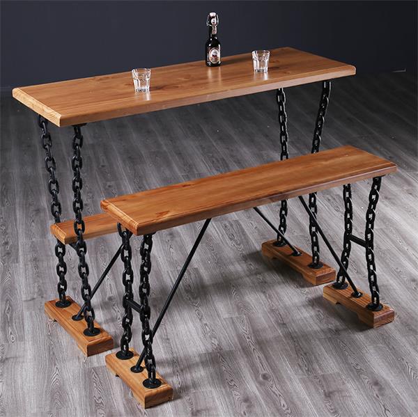 創(chuàng)意復(fù)古工業(yè)風(fēng)鐵藝酒吧桌家具