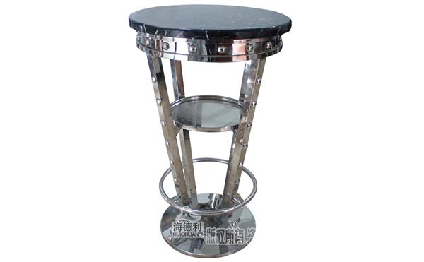 現代酒吧不銹鋼大理石高吧臺_時尚簡約大理石酒吧臺