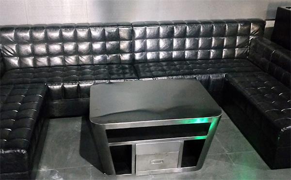 酒吧KTV包廂不銹鋼茶幾沙發