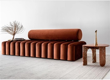 北歐風(fēng)極簡(jiǎn)絨毛酒吧沙發(fā)