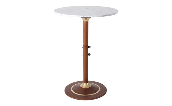 小清新酒吧后現(xiàn)代實木不銹鋼圓形吧臺