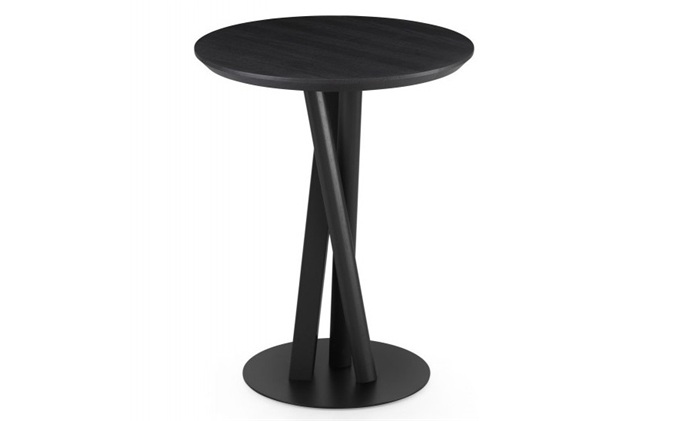 休閑清吧簡約實(shí)木圓形高吧臺(tái)