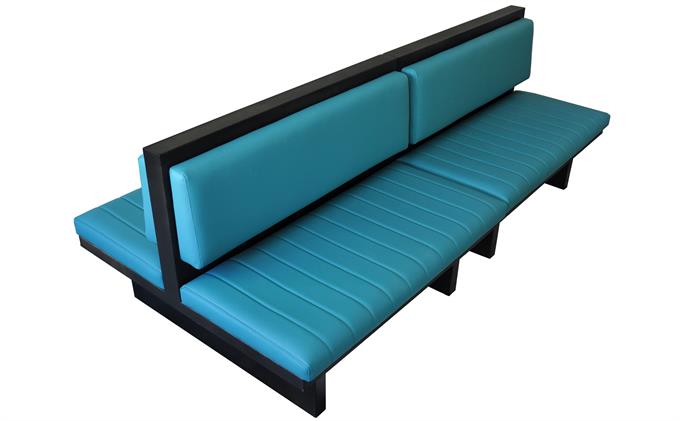 音樂清吧酒吧鐵藝軟包雙面卡座沙發(fā)