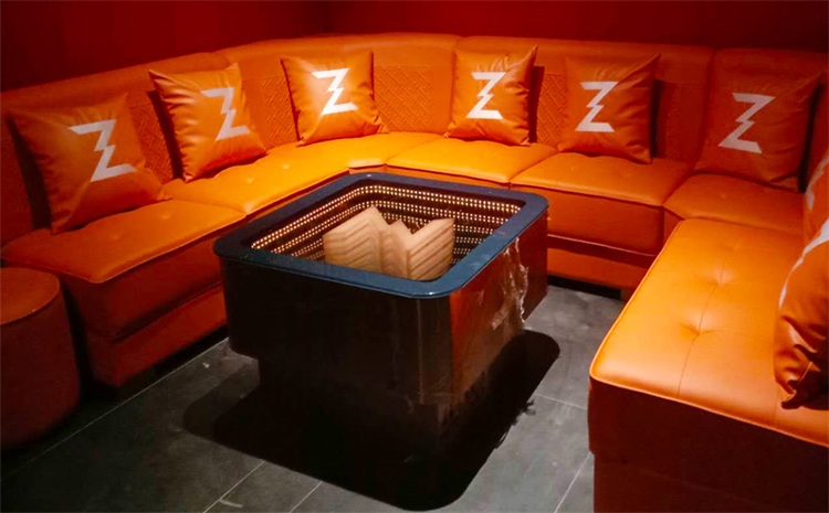 音樂(lè)酒吧包間現(xiàn)代不銹鋼方形小茶幾