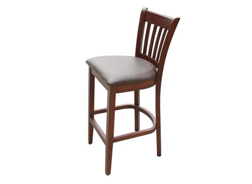 美式實(shí)木咖啡館吧椅 收銀椅前臺(tái)凳子
