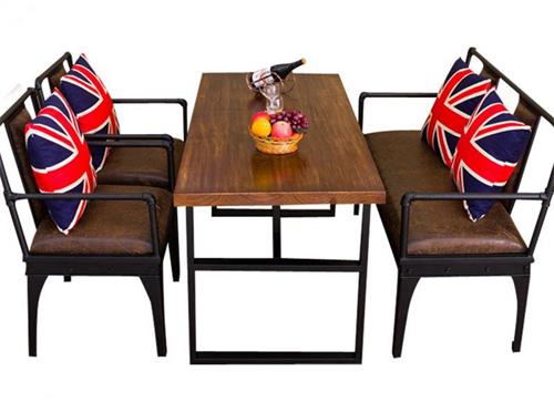 工業風格鐵藝實木咖啡廳酒吧桌椅