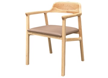 企業(yè)食堂現(xiàn)代簡約實木扶手靠背椅
