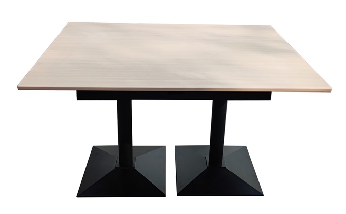 政府機關食堂極簡風格實木餐桌