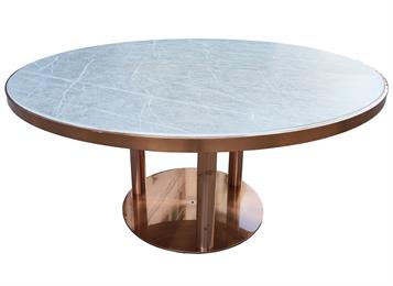 企業(yè)食堂鍍金不銹鋼輕奢食堂圓餐桌