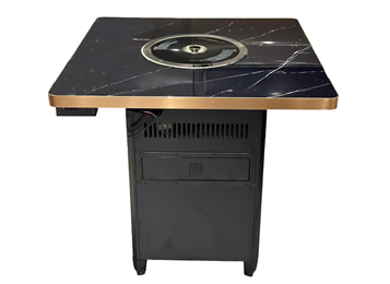 烤肉店時(shí)尚不銹鋼封邊大理石無煙烤肉桌