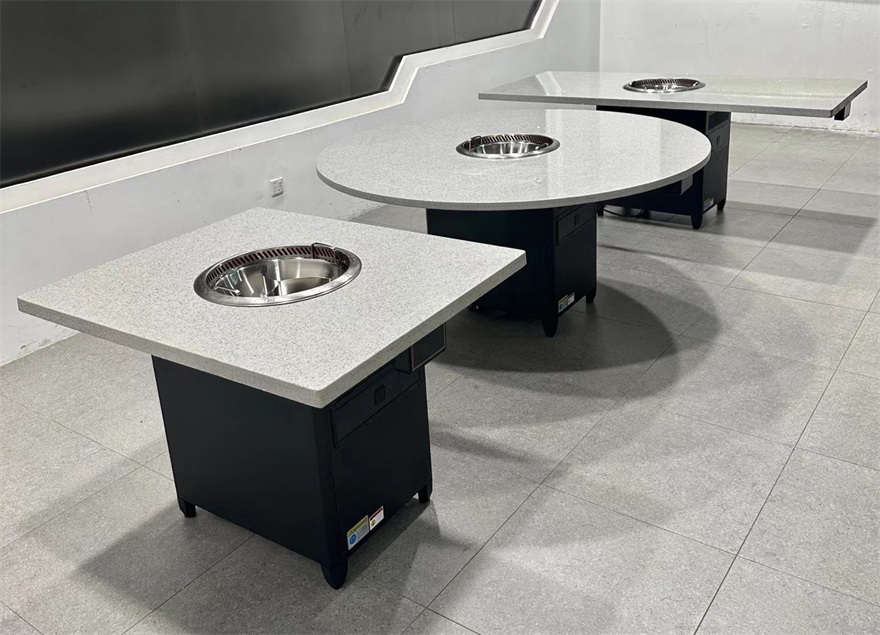 連鎖火鍋店大理石無煙凈化火鍋桌