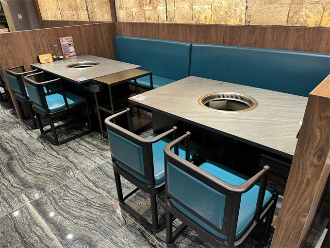 智能無煙凈化大理石火鍋桌