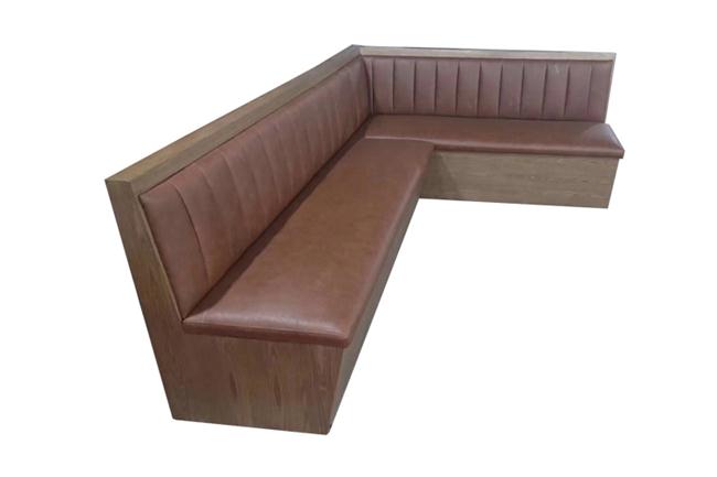 復(fù)古西餐廳實(shí)木卡座沙發(fā)