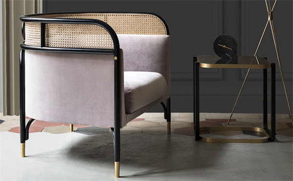 現(xiàn)代西餐廳休閑會所茶樓中式實木休閑藤編椅子