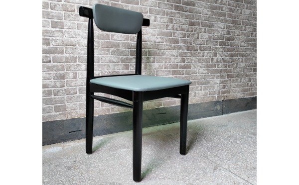 創意風格西餐廳時尚簡約實木牛角椅