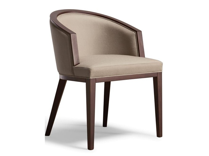 西餐廳現(xiàn)代時(shí)尚風(fēng)格皮革軟包實(shí)木餐椅