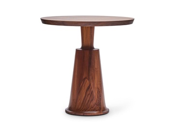 美式西餐廳古典全實(shí)木圓形餐桌