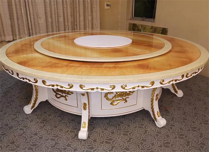 五星飯店大型中式宴會(huì)電動(dòng)餐桌