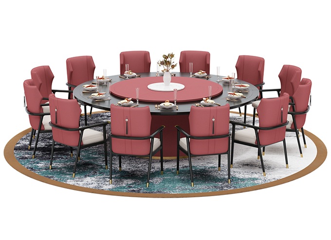 酒樓宴會現(xiàn)代時尚大理石電動大圓桌