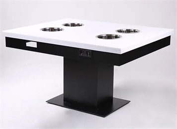 火鍋店大理石小火鍋?zhàn)雷訋щ姶艩t四人桌