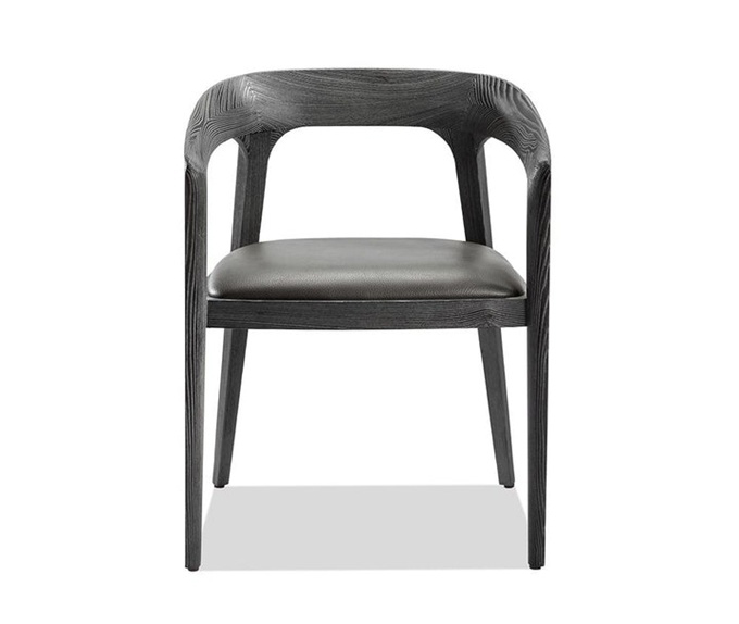 中餐廳極簡(jiǎn)風(fēng)格時(shí)尚實(shí)木扶手餐椅